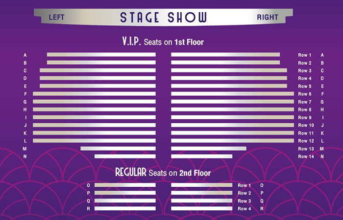 Seating plan of Phuket Simon Cabaret Show